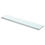 vidaXL 2X Estantes Panel Balda Placa Estantería para Casas o Tiendas de Pared Expositora Estantería Decoración de Vidrio Transparente 70x12cm