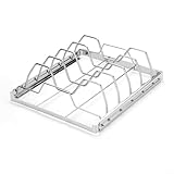 Listo para barbacoa con este fiable estante de acero inoxidable con capacidad para 5 varillas, ideal para todas las ocasiones