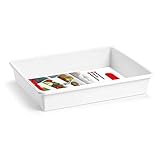 Acan Tradineur - Pack de 6 bandejas rectangulares para frigorífico, Polipropileno Resistente, hostelería, Fabricadas en España - 4 litros -34,5 x 26 x 6,5 cm - Blanco
