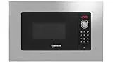 Bosch - Microondas Integrable, 60 cm, 8 programas automáticos, Display LED, Acero, BEL623MS3