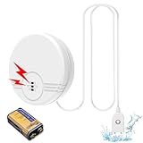 BNGXR Detector de Fugas de Agua, 135dB Alarma Sensor de Agua, Detector de Inundaciones, Alarma de Agua, Detector de Agua para Sótanos, Baños, Lavaderos, Cocinas (6F22/9V Baterías Incluidas)