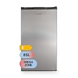 UNIVERSALBLUE| Frigorífico Bajo Encimera INOX | Frigorífico Mini 85L | Friforífico Pequeño Puerta Reversible | Nevera Bajo Consumo | Zona fría de 0º a -3º | Fácil Almacenamiento | Con Luz Interior