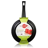 WECOOK! Ecogreen Sartén Aluminio Prensado 20 cm, Inducción, Antiadherente XYLAN Plus Ecológico sin PFOA, 3 mm Espesor, Apta Todas las Cocinas, Vitrocerámica, Gas, Lavavajillas