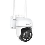 REIGY 5MP Cámara de Vigilancia WiFi Exterior Compatible con NVR, 1920P Camara de Seguridad IP PTZ, Visión Nocturna Infrarroja y Color, Audio Bidireccional, Detección de Movimiento