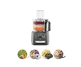 Kenwood Multipro Compact FDP31.020GY Modelo 2023, Robot picador de cocina con 2 velocidades de procesamiento + pulso, cuenco de 2,1 L, cortador eléctrico para picar, rallar y amasar, 800 W