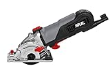 Skil 5330AA - Mini sierra circular inmersión (600 W, profundidad de corte: 28,5 mm, adaptador para aspiración de polvo, guía paralela, 3 hojas de sierra)