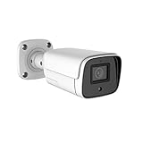 WiTi Cámara IP PoE de 5MP, cámara Bala de vigilancia de Seguridad con micrófono de Audio, detección de Movimiento de Lente de Gran Angular de 2.8 mm,Metal sólido IP66