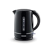 SEVERIN Hervidor de Agua, Capacidad 1.7 L, Potencia 2.200 W, Filtro para cal extraíble y lavable, Negro WK 4322