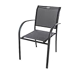 KASANOVA HESPERIDE Silla con estructura de aluminio, 56x65x88 cm negro