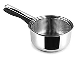 IBILI - Cazo con cestillo induktion, 18 cms, Acero inoxidable, Apto para induccion, Freidora