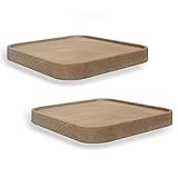 anaan Raft Estantería de Pared Madera Cuadrados Baldas Flotante Estanterias de Pared Estante Colgante Mural Suspendida Exhibición para Plantas Vela Foto Decoracion Diseño Juego de 2 (Cuadrado 18cm)