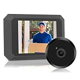 Mirilla Digital Puerta, Visor Puerta Digital 1080p，Camara Puerta Mirilla Con Pantalla LCD 2,8 Pulgadas, 135 Grados Gran Angular, Detección De Movimiento, Función De Visión Nocturna (Negro)