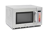 METRO Professional Microondas GMW1034D, acero inoxidable, 57.4 x 36.7 x 52.8 cm, 1800 W, 34 L, pantalla digital, 3 niveles de cocción, programa de descongelación, temporizador de 60 minutos, plata