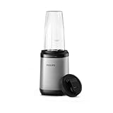 Philips Blender Serie 5000, Batidora Personal, Apta para Lavavajillas, Tecnología ProBlend Plus, Vaso de Tritan de 700 ml, Aplicación de Recetas HomeID, Plata/Metal (HR2764/00)