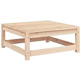 vidaXL Taburete de Jardín, Reposapiés Otomana de Palets, Mesa de Centro, Asiento Mueble para Patio Terraza Balcón, Madera Maciza de Pino