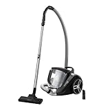 Rowenta Aspiradora Cyclonic Power XXL RO4825 aspiradora sin bolsa de 2.5 L, diseño compacto, motor EffiTech, depósito de suciedad de 2.5 L, tecnología ciclónica, cable de 6.2m, Color Negro