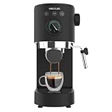 Cecotec Cafetera Express Cafelizzia Fast Pro. 1350 W, Thermoblock, ForceAroma de 20bars, Vaporizador Orientable, Brazo Doble, Bandeja Calienta Tazas, Depósito de Agua Extraíble.