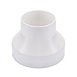 Hon&Guan 150 mm a 100 mm Recto Reductor de Conductos Adaptador, 150 mm a 100 mm Reductor Tubo Campana Extractora para Ventilador de Tubería, Tubo de Ventilación, Aire Acondicionado