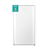 Hisense RR106D4CWE- Frigorífico Una Puerta, Table Top, Congelador, Class E, Capacidad 82L con 87 cm Alto, Congelador Freeze Zone, Cajón frutas y verduras, Silencioso 36 dBA, Color Blanco