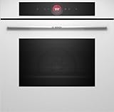 BOSCH - Horno Multifunción, 60 cm, Serie 8, Electrónica TFT TouchControl, AirFry, Función Assist, Home Connect, Pirólisis, Blanco, HBG7741W1