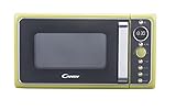Candy DIVO G25CG G25CG-Horno microondas con función Grill, 900 W, 25 litros, Plato Giratorio de Cristal, diámetro 27 cm, Color Verde, Aluminio