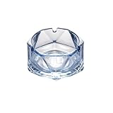 Cenicero Cenicero de cristal con forma geométrica, cenicero de mesa, cenicero portátil, adecuado for patio, hogar, oficina, uso interior y exterior Cenicero al aire libre