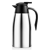Uootach Jarra Térmica 2 litros Hervidores al vacío aislados, Se mantiene caliente durante 24 horas, Retención de frío y calor, para hervidores, teteras y cafeteras para mantener bebidas calientes
