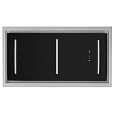 KKT KOLBE/Campana Isla/Campana extractora / 60cm / acero inoxidable/vidrio negro/apagado automático/Funcionamiento táctil / INTEGRA110