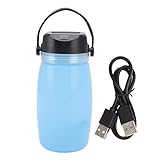 BigKing Hervidor de Carga Solar, Botella de Agua de Carga Solar, Taza de Agua Luminosa, Taza de té, Luces de Tienda de campaña al Aire Libre, Carga USB