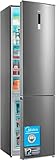 Midea Frigorífico Combi No Frost | 60 cm ancho x 188 alto cm | Inox | Nevera libre instalación 224 L + 86 L Congelador - Refrigerador de bajo consumo con congelador vertical