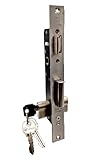 Lince Cerradura 553020 I Cerraduras para carpinterías de aluminio 20mm. I Frente Inoxidable I Cerradura de embutir I Picaporte Reversible I Para perfiles estrechos.