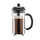 Bodum French Press System Caffeteria 8 Cups 1 L Cafetera émbolo, Vidrio, plástico, Acero, Negro, 8 Taza