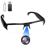 Mini Cámara Espía Oculta HD 1080P, Gafas con Cámara Oculta sin WiFi, Microcámara Espía Camuflada con Grabación de vídeo y Audio, Spy Camaras Invisibles para Actividades de Interior y Exterior