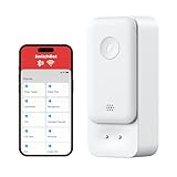 SwitchBot WiFi Sensor de Agua, Detector Inteligente de Fugas de Agua, 100dB Alertas Ajustables y de App, IP67 Impermeable, Detector Inalámbrico para Cocina, Baño, Sótano, No Exige Hub (Permite 2,4G)