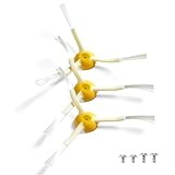 Pack de 3 Cepillos Roomba + 4 tornillos de distintos tamaños para optimizar la adaptabilidad. Recambio Roomba Compatible con (500, 600, 700, 800, 900) Accesorios Adecuados para Recambios Roomba