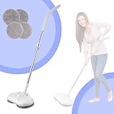 Mopa Giratoria Spinner Mop Pro | Mopa Eléctrica Giratoria Sin Cable | Spinner Mop | Autonomía 50 Minutos | Carga Rápida | Potencia 2000RPM | Apta para Todo Tipo de Suelo | 3 Tipos de Cabezales