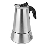 HOME SOLAZZIA Cafetera acero inoxidable inducción 12 Tazas 600ML Cafetera para expresso Apta para todo tipo de cocinas Cafeteras Vitrocerámica, Inducción, Gas