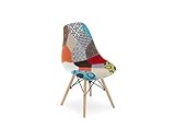 VBChome Silla multicolor de comedor, silla de cocina, silla de salón, silla de oficina, silla con respaldo, estructura de madera de haya, silla tapizada, de terciopelo, multicolor