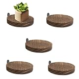 KeaJuidy 5 Set Estantes de Pared de Madera Estanteria Redonda Pared Estantes Dlotantes Redondos Mini Estante de Pared para Cocina Baño Dormitorio Esquina Decorativa