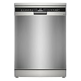 Siemens - Lavavajillas de libre instalación, iQ300, 60 cm, Home Connect, varioSpeed+, Acero antihuellas, SN23HI02ME