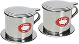 Paquete de 2 filtros de café vietnamita, prensa de café, filtro de taza de goteo, cafetera tradicional, diseño de inserción atornillada, 100 ml