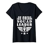 Mujer Ice Cream Squad Leader helado Vintage Camiseta Cuello V