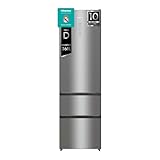 Hisense RM469N4ACD - Frigorífico Combi No Frost Inox Puerta Francesa, Cajón Direct Access Three Door, Motor Inverter, Total No Frost, Ancho 60cm, Altura 2m, 368L
