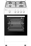 COCINA SOLTHERMIC GB50X55 COLOR BLANCO/ANCHO 50CM / 4 FUEGOS/GAS BUTANO Y CIUDAD/ALTA GAMA