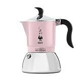 Bialetti Cafetera, Alloy Steel, Rosa, 4 Tazze