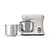 Princess Robot de cocina digital Nordic, 5 L Bol de Acero Inoxidable, 8 Velocidades, Control Digital, Heladera, 1200 W, BPA-Free, Pies Antideslizantes, Apta para Lavavajillas, 220138