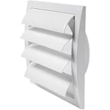 Rejilla de ventilación de campana de 150 mm / 15 cm con pantalla de protección contra plagas - Blanco - Cubierta de ventilación de aire - Cubierta de ventilación de escape - Cubierta de escape