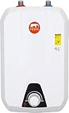 Calentador de agua eléctrico de mini tanque fvstr, punto de uso de agua caliente instantánea 10l, 2880w, 240v - estante, debajo del fregadero, montado en la pared o en el suelo, serie etank RV