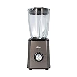 JATA JEBT1500 - Batidora de vaso de 1,5 litros. 2 velocidades + turbo. Cuerpo de acero inoxidable. Cuchilla dentada de acero inoxidable. Apta para picar hielo. Pies antideslizantes. 1500 W