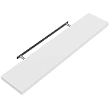 CASARIA Estantería para Pared Baldas Flotantes 110cm Fijación Invisible Repisa Multiusos Estante Madera